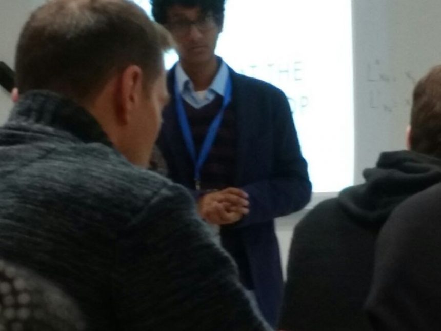 Bhargav presenting at PyCon France 2016
